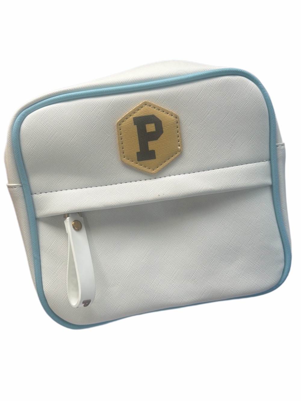 PARCHITA CROSSOVER BAG
White & Light Blue with 'P' Parchita